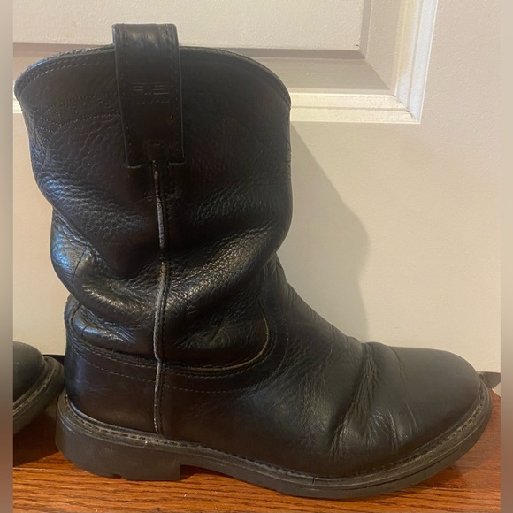 Ariat Sierra Work Boots Sz 11D Black Full-grain Leather ATS Stability System